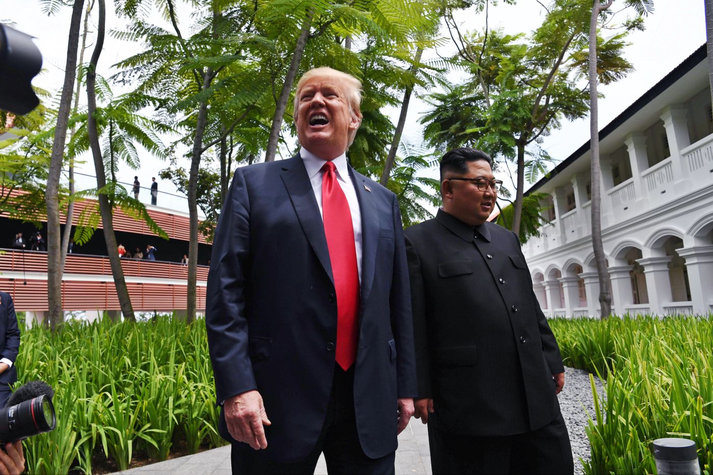Singapur. En junio pasado Donald Trump (EE.UU.)  y  Kim Jong  Un (Norcorea) se reunieron en un hotel de Singapur. 